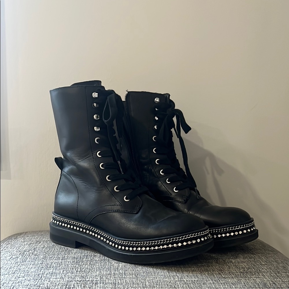 Vince Camuto - Leather Boots with Studded Sole